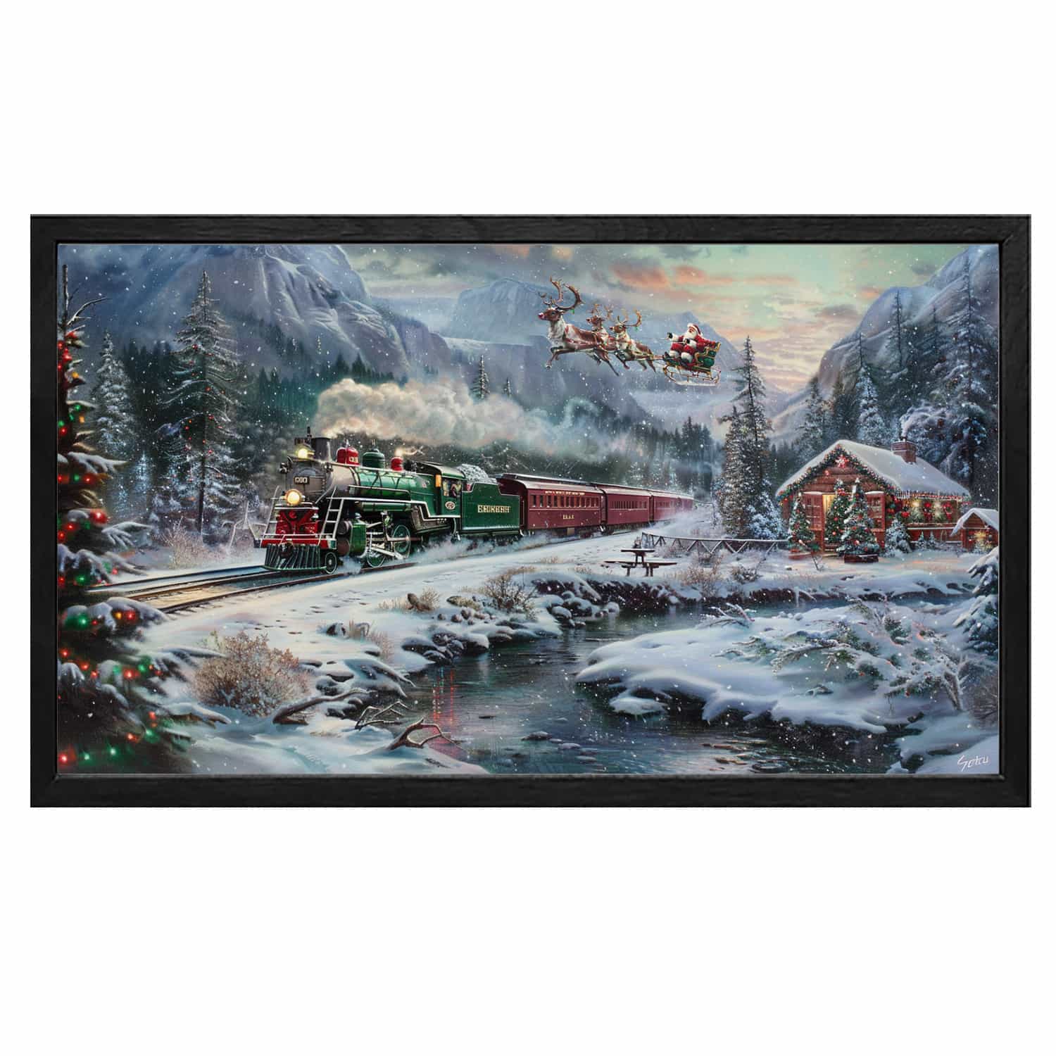Christmas Gifts Delivery Canvas Art