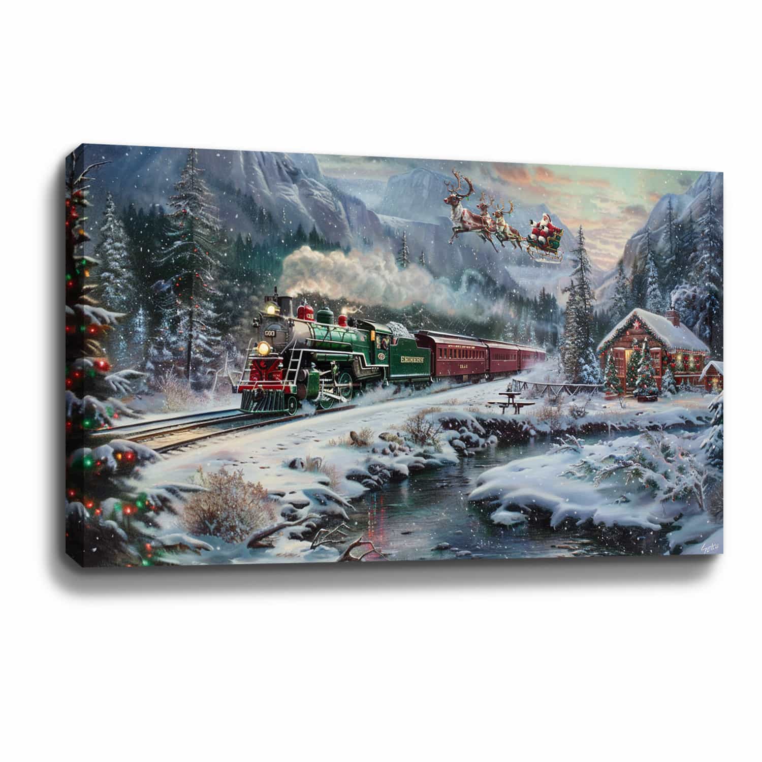 Christmas Gifts Delivery Canvas Art