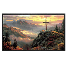Cross silhouette Canvas Art