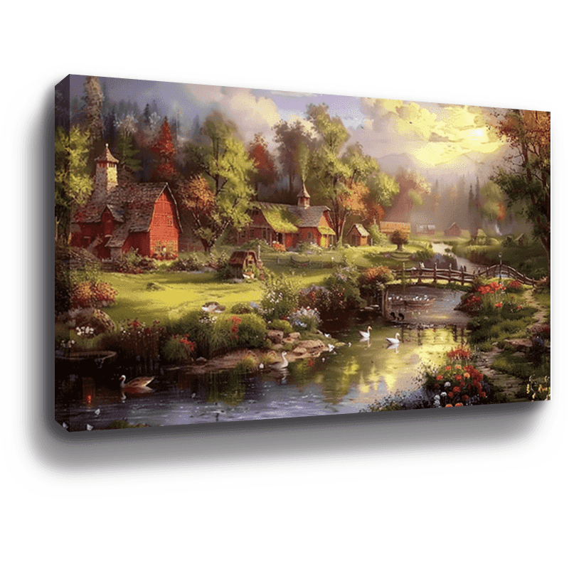Farm Evening Canvas Art