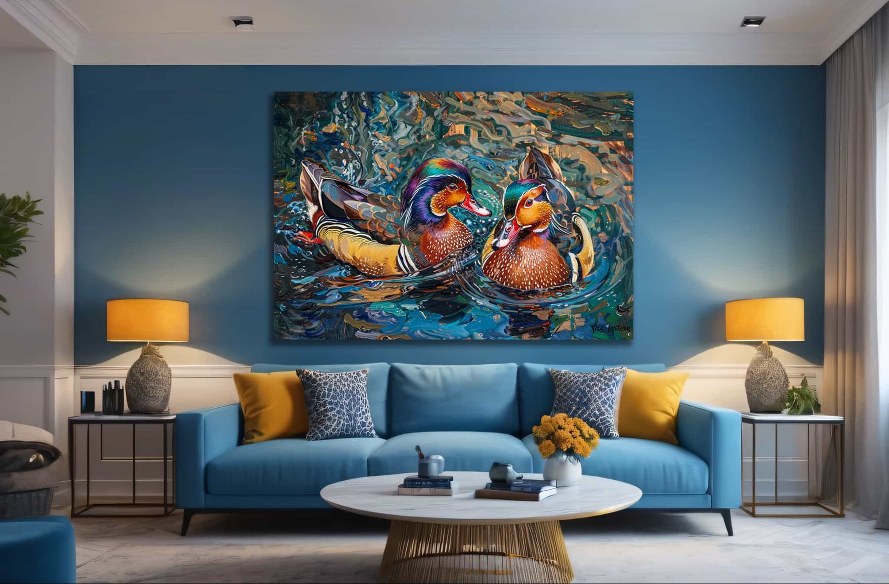 Mandarin Duck Canvas Art