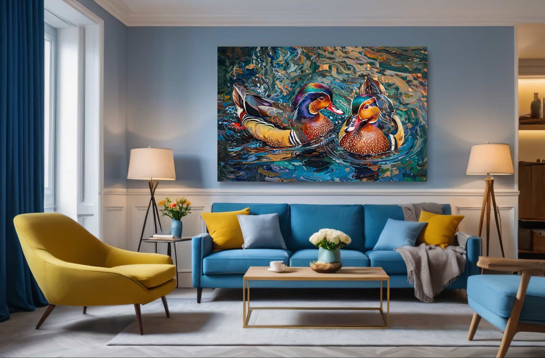 Mandarin Duck Canvas Art