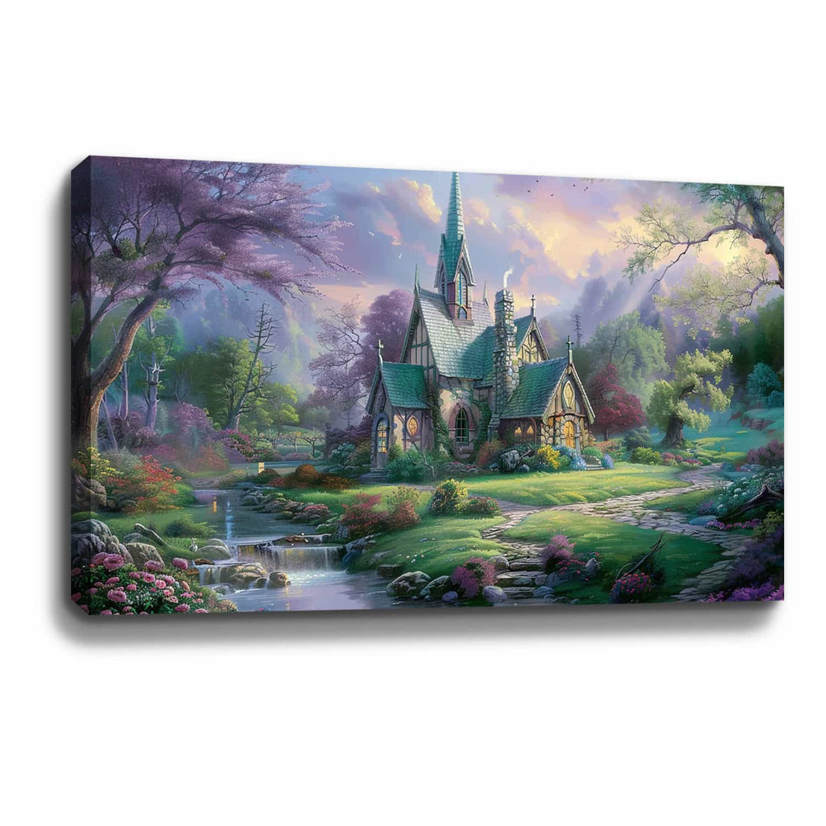 Old Country Church Canvas Art