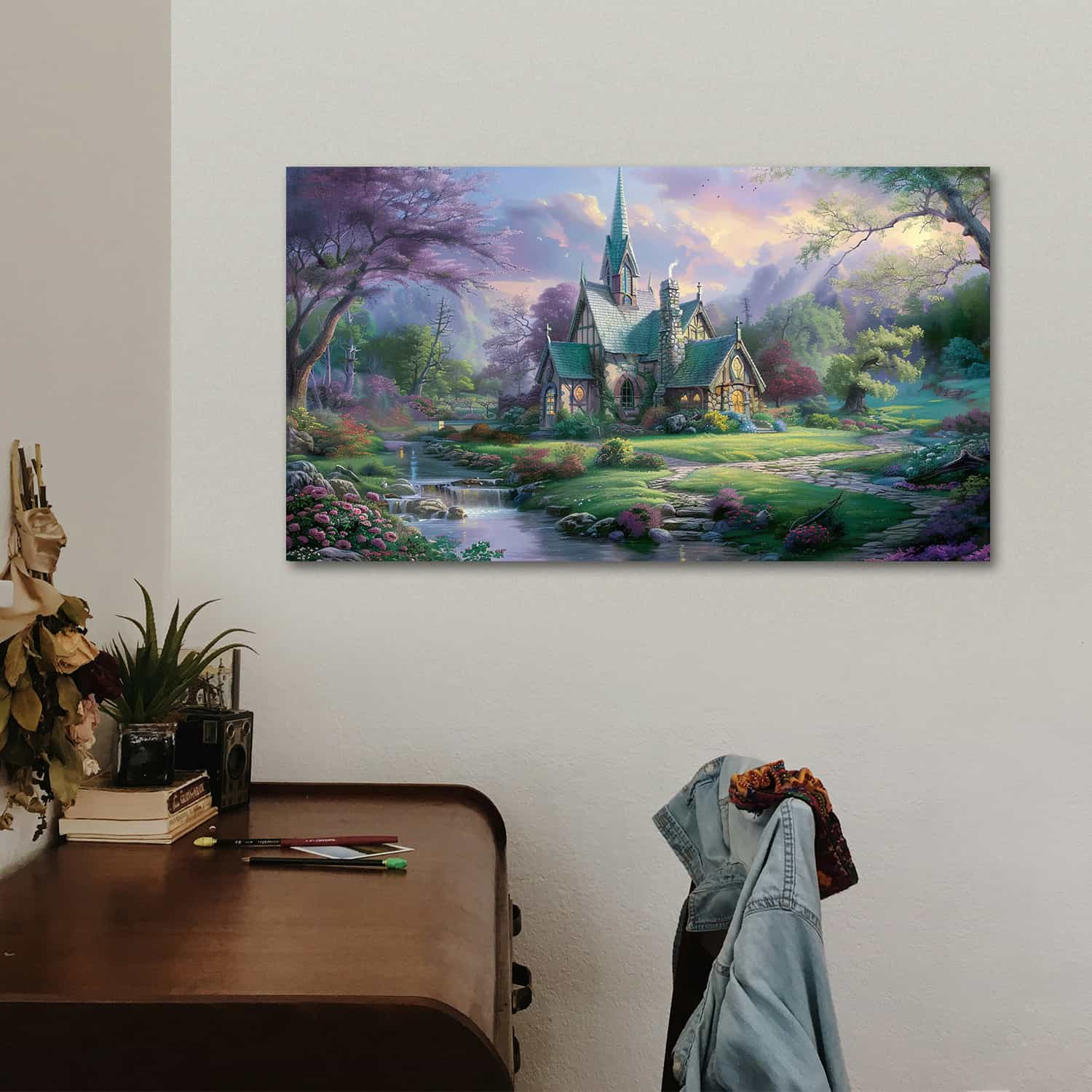 Old Country Church Canvas Art