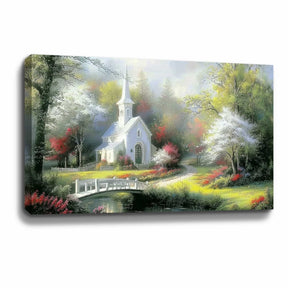 Cabin In The Woods Canvas Art