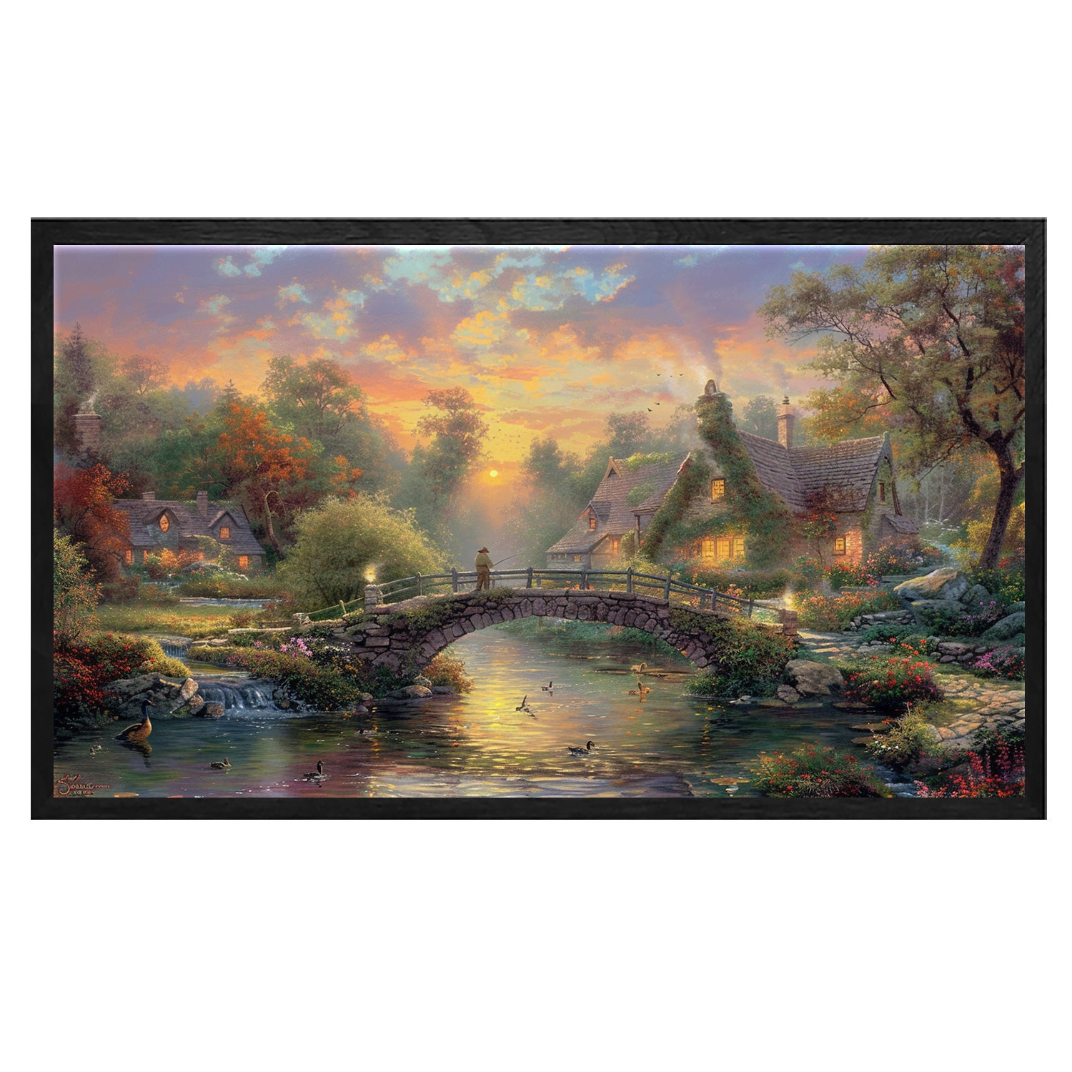 Stone bridge Canvas Art