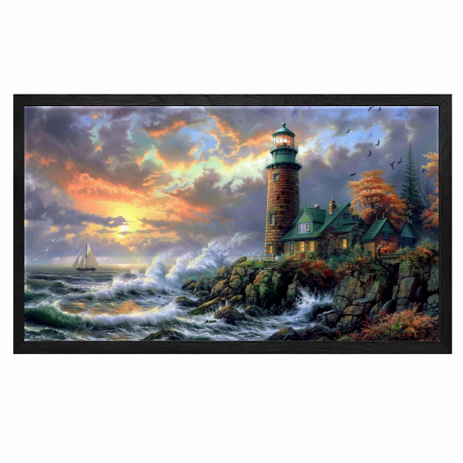 Seaside Lighthouse Canvas Art