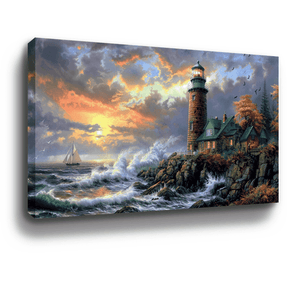 Seaside Lighthouse Canvas Art