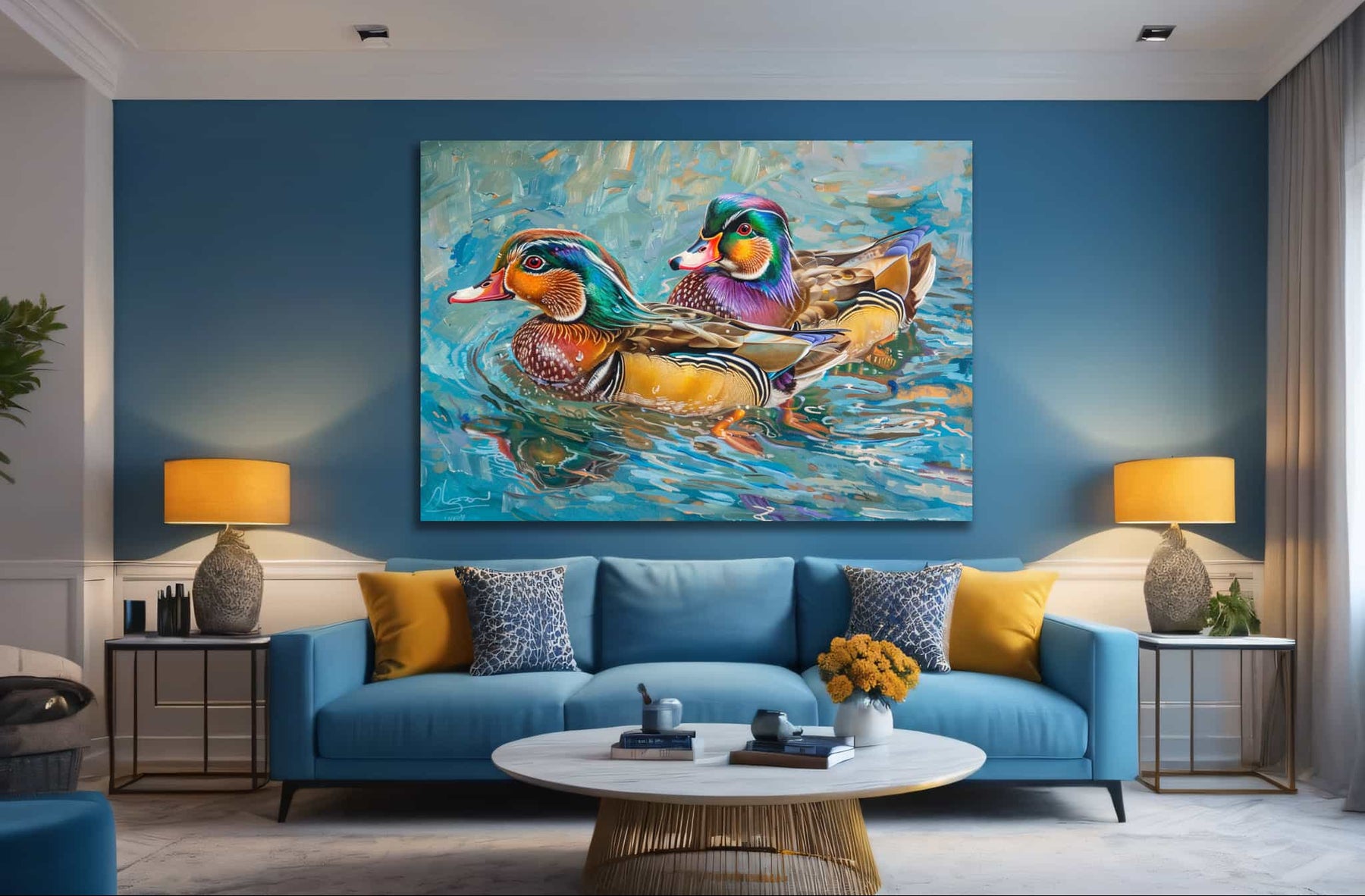 Mandarin Duck Canvas Art