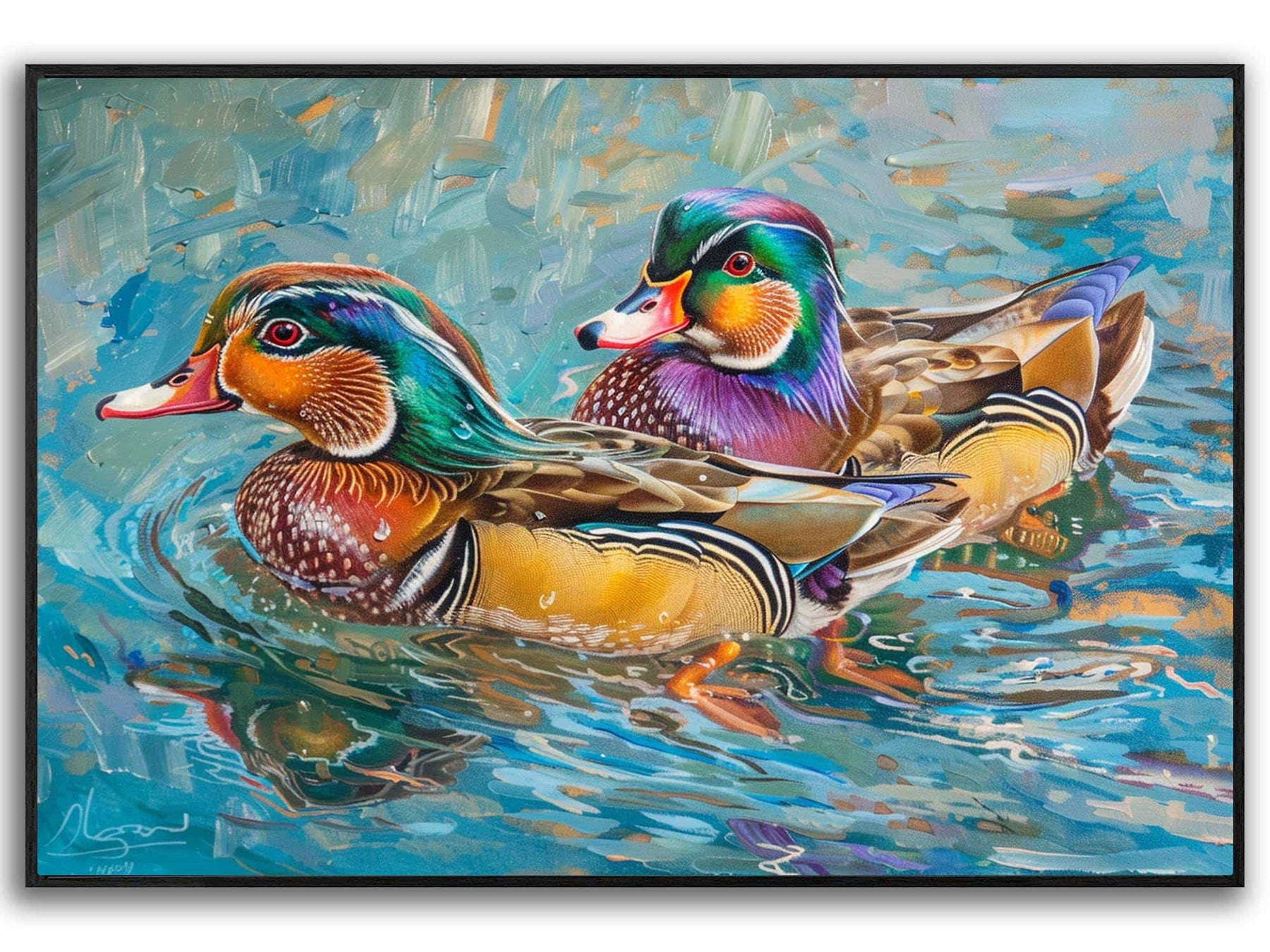 Mandarin Duck Canvas Art