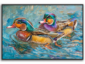 Mandarin Duck Canvas Art