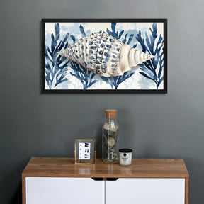 Seaweed And Conch Canvas Art