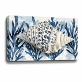 Seaweed And Conch Canvas Art