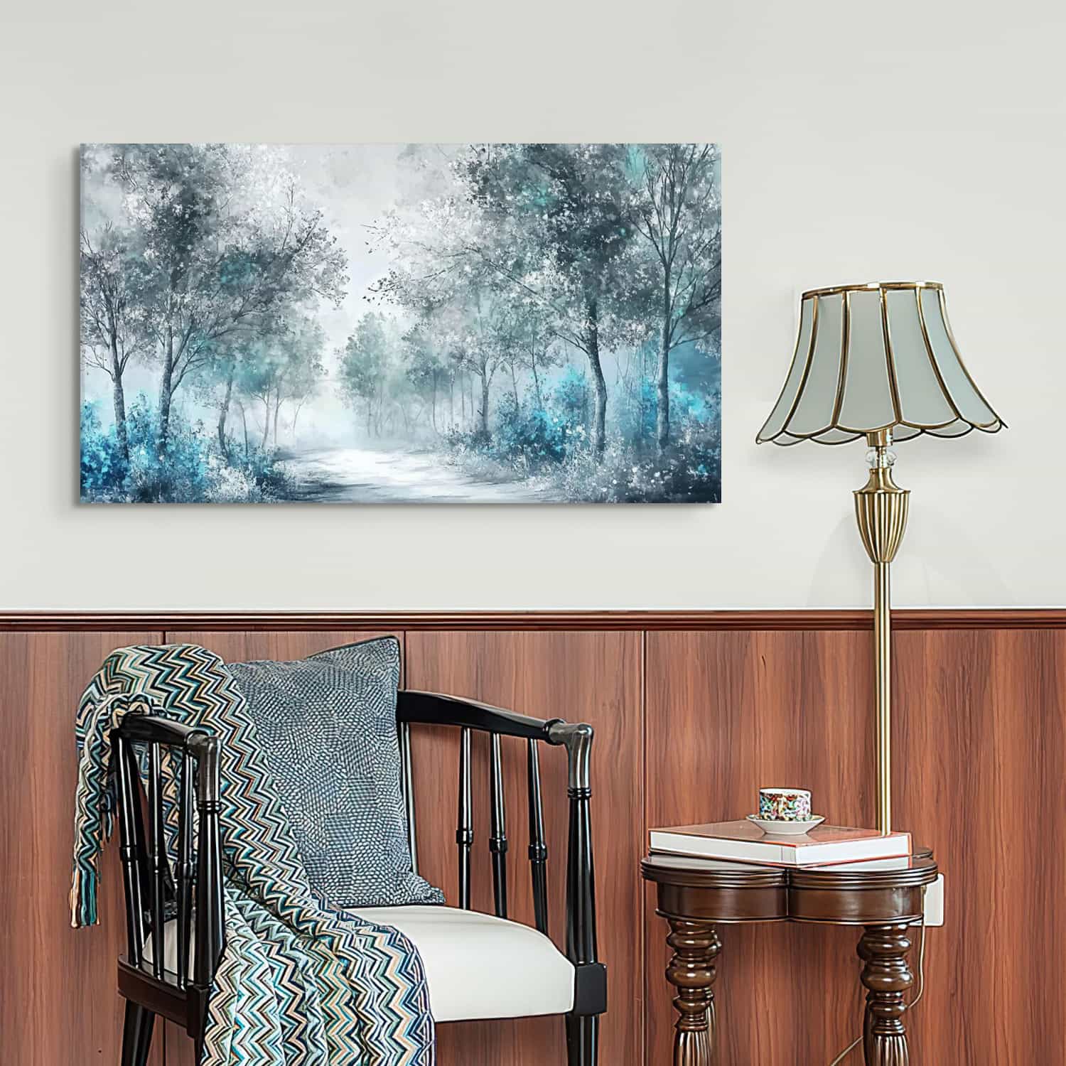 Blue Forest Canvas Art