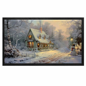 Christmas Cottage Canvas Art