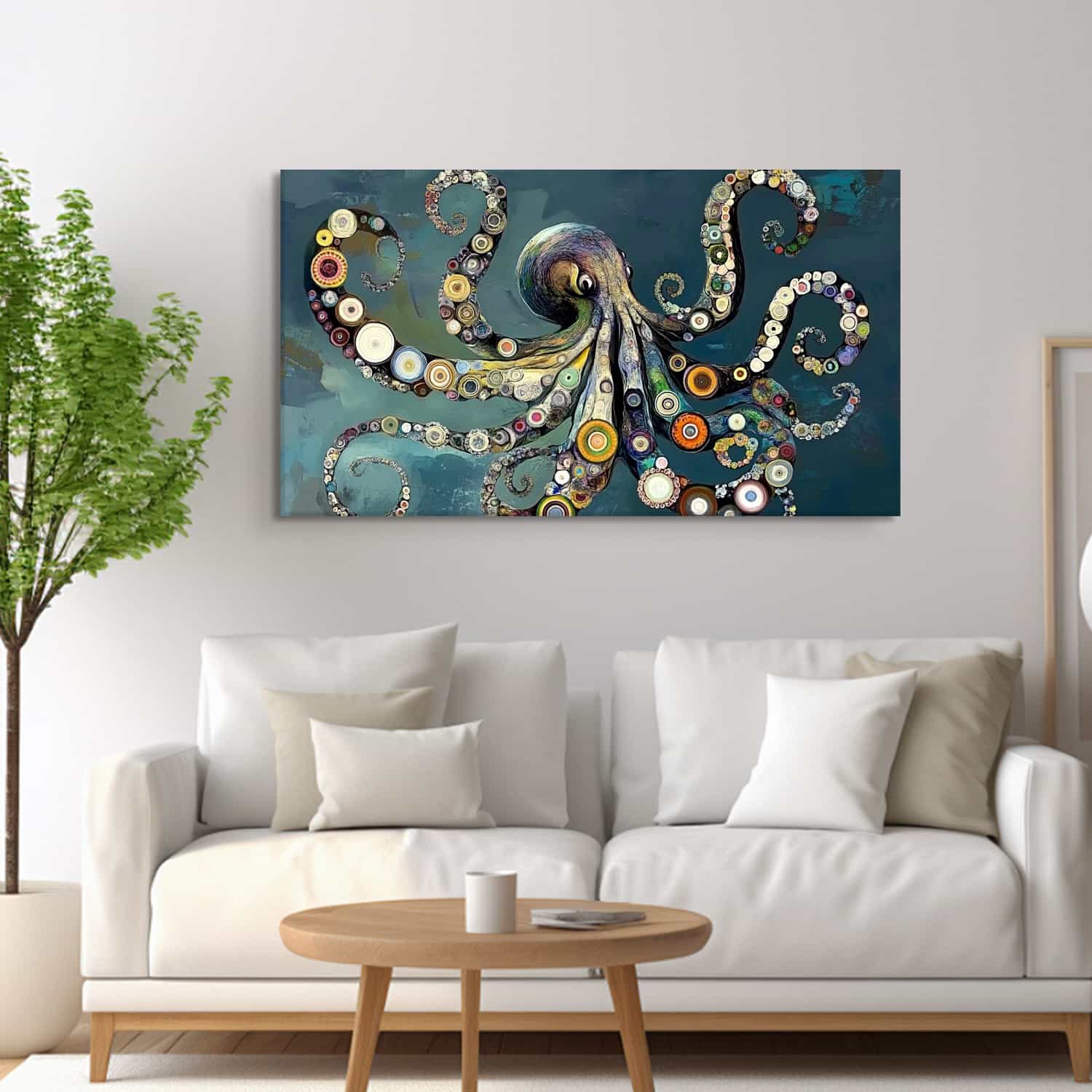 Colorful Octopus Canvas Art