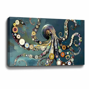 Colorful Octopus Canvas Art