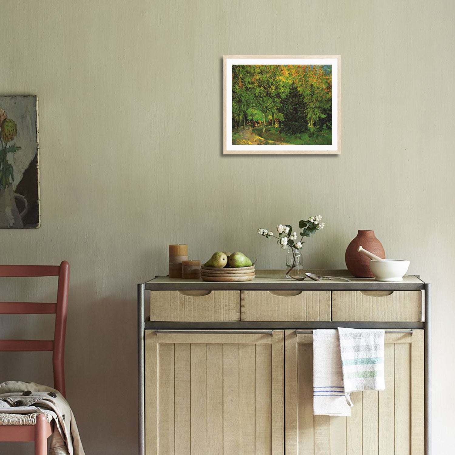 Vincent Van Gogh A Lane In Garden Wall Art Van Gogh Poster