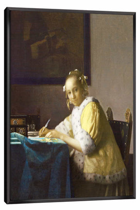 A Lady Writing a Letter Canvas Art