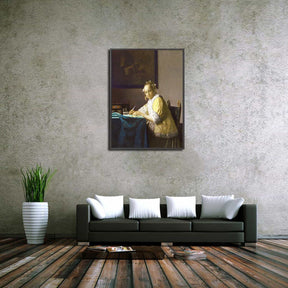 A Lady Writing a Letter Canvas Art