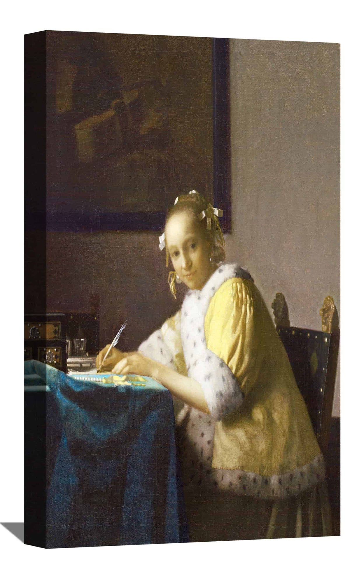 A Lady Writing a Letter Canvas Art