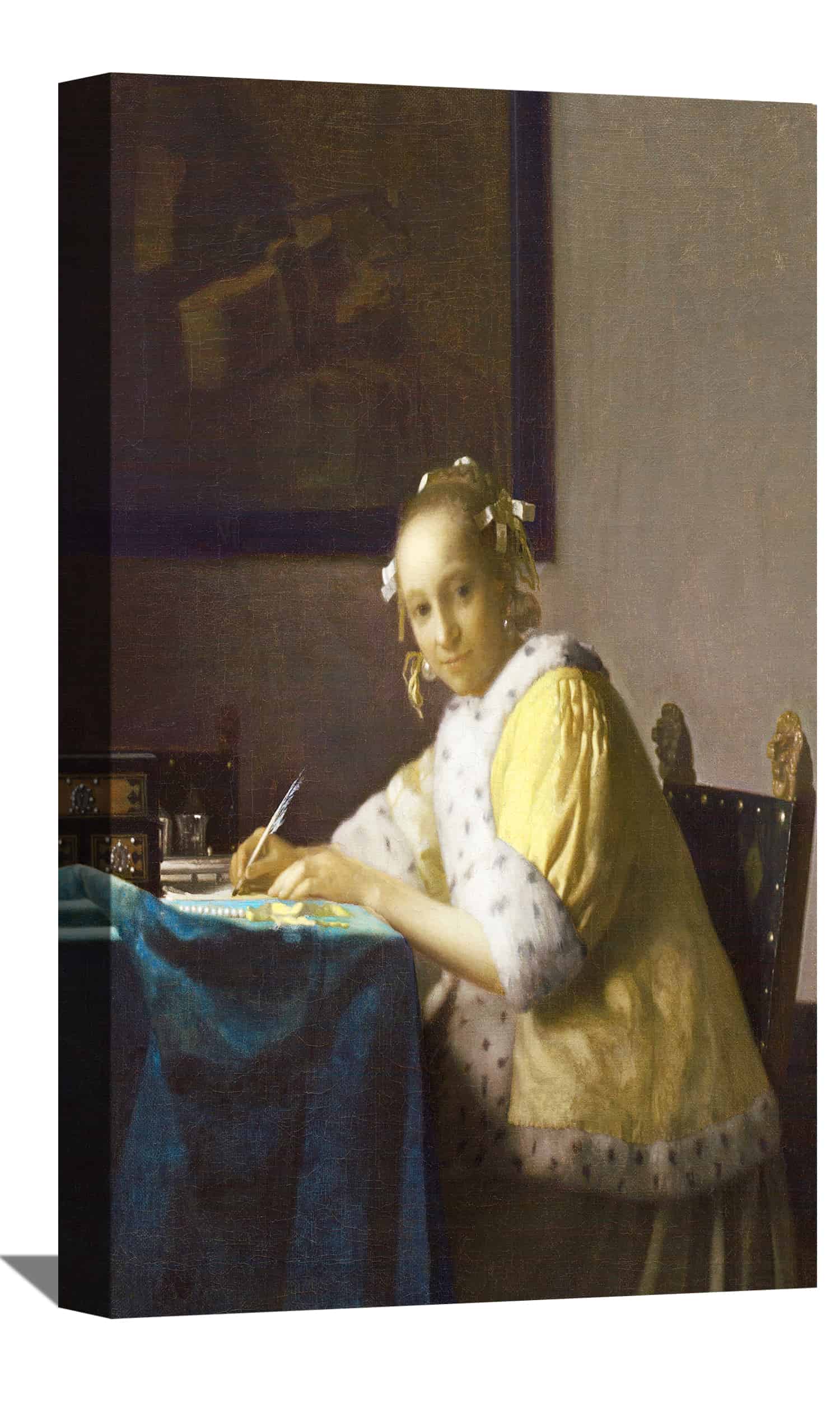A Lady Writing a Letter Canvas Art