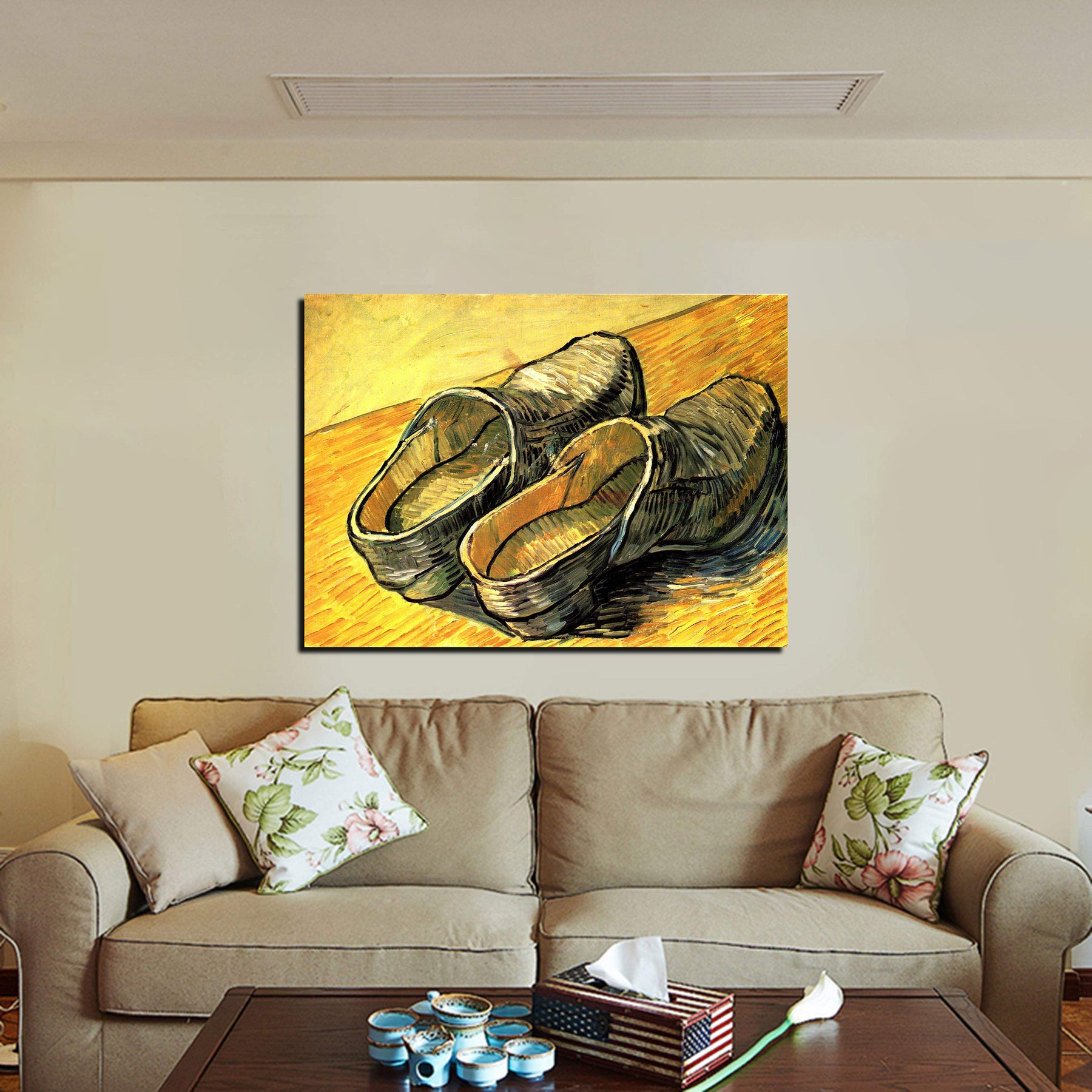 A Pair of Leather Clogs Canvas Art