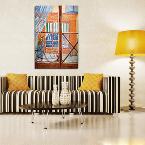 A Pork Butcher s Shop Seen from a Window Canvas Art