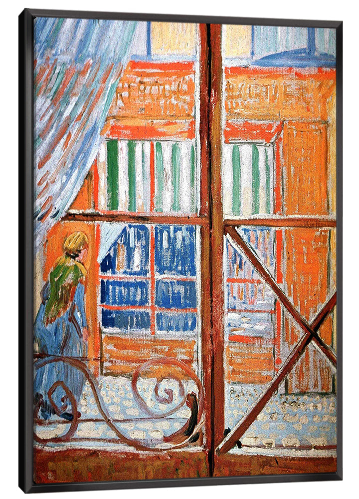 A Pork Butcher s Shop Seen from a Window Canvas Art