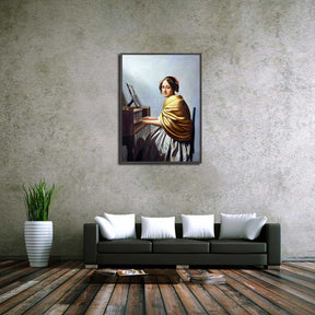 A Young Woman Seated at the Virginals Canvas Art