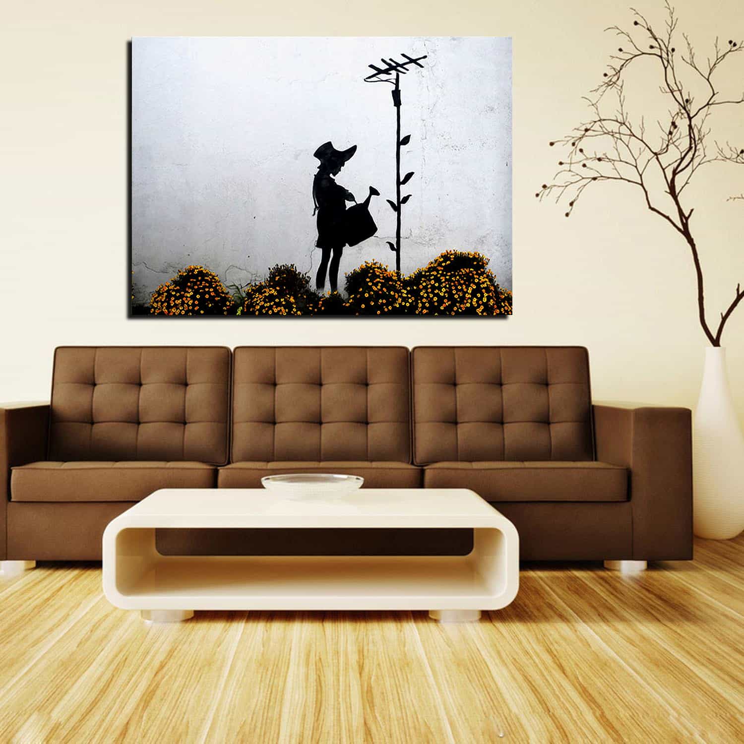 Aerial Flower Girl Canvas Art