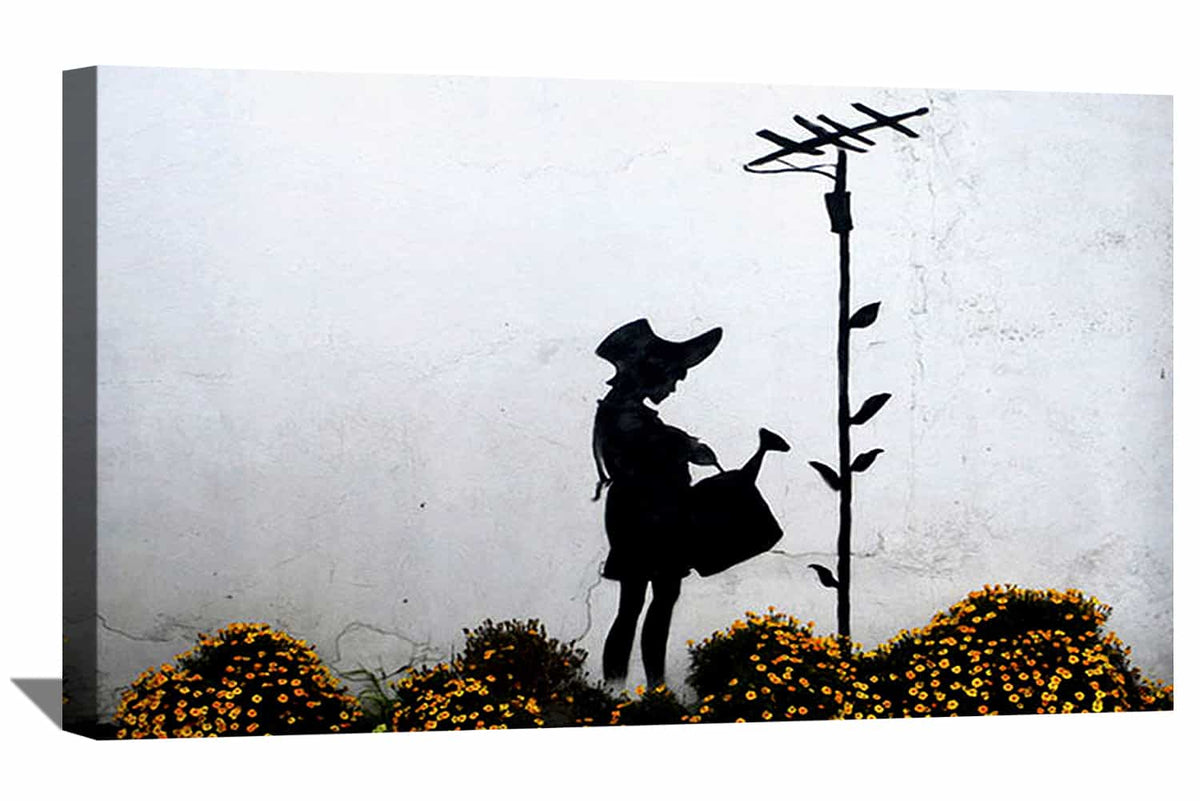 Aerial Flower Girl Canvas Art