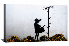 Aerial Flower Girl Canvas Art