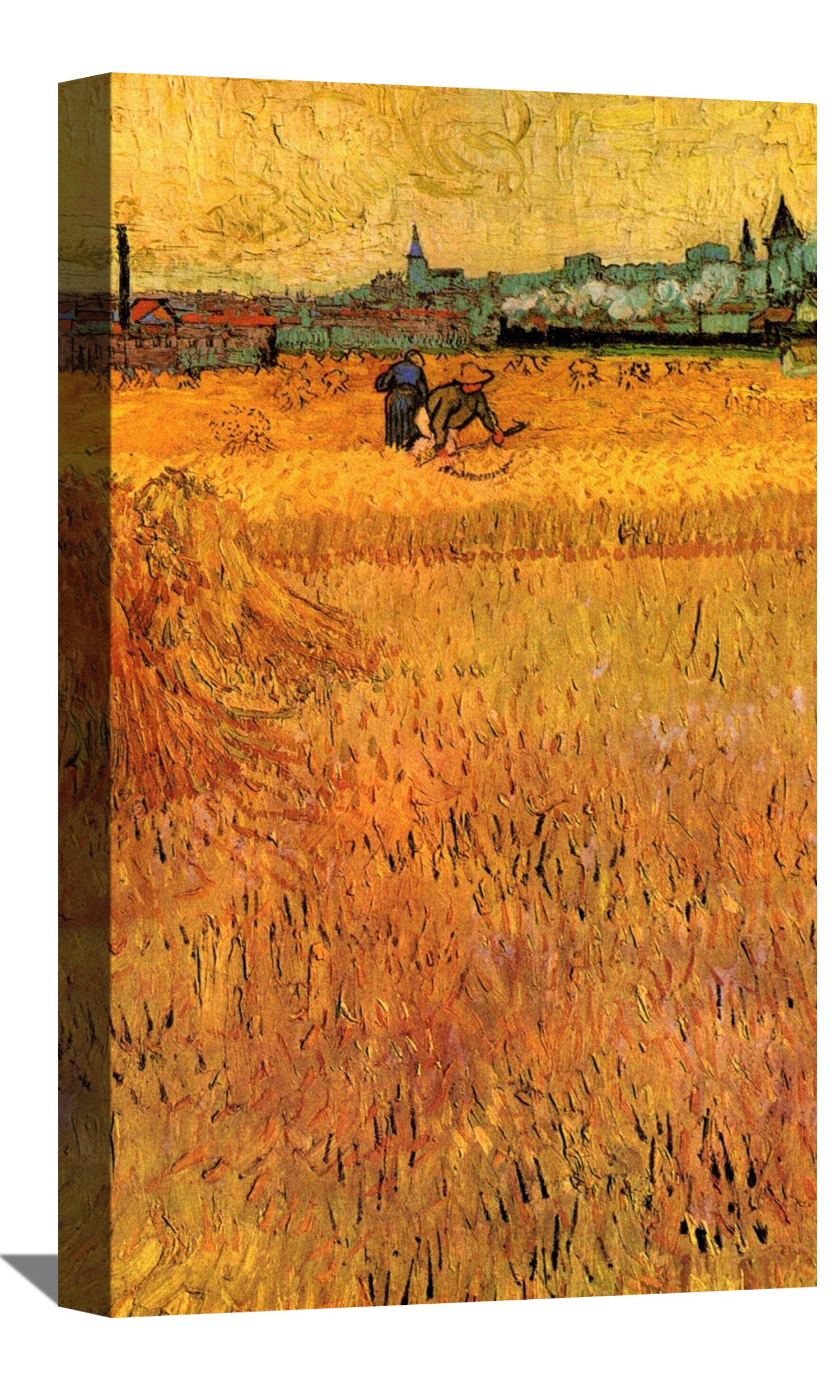 Arles View from the Wheat Fields Canvas Art