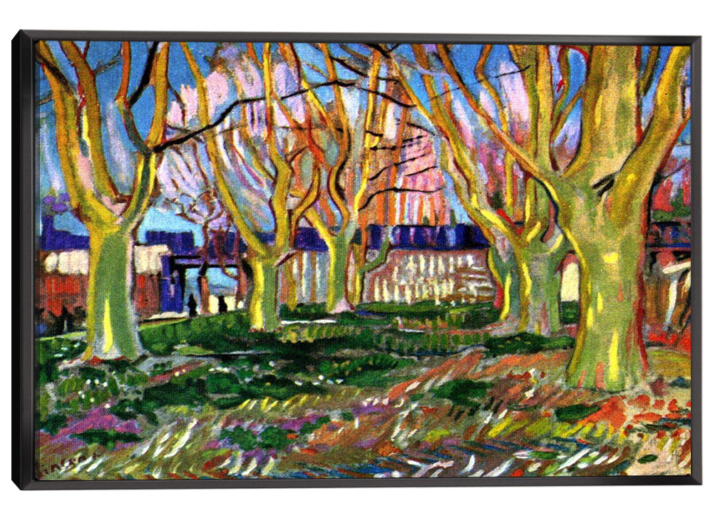 Avenue of Plane Trees near Arles Station Canvas Art