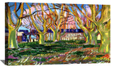 Avenue of Plane Trees near Arles Station Canvas Art