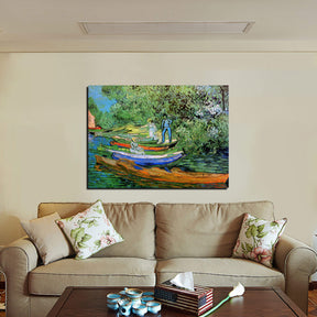 Bank of the Oise at Auvers Canvas Art