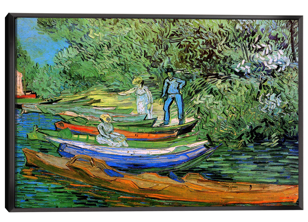 Bank of the Oise at Auvers Canvas Art
