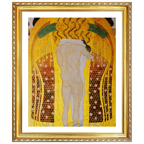 Gustav Klimt Wall Art Beethoven Frieze A Kiss For The Whole World Poster Framed Klimt Art