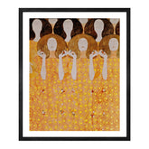 Gustav Klimt Wall Art Beethoven Frieze Choir Of Angels Paradise Poster Framed Klimt Art