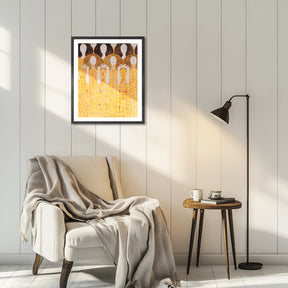 Gustav Klimt Wall Art Beethoven Frieze Choir Of Angels Paradise Poster Framed Klimt Art