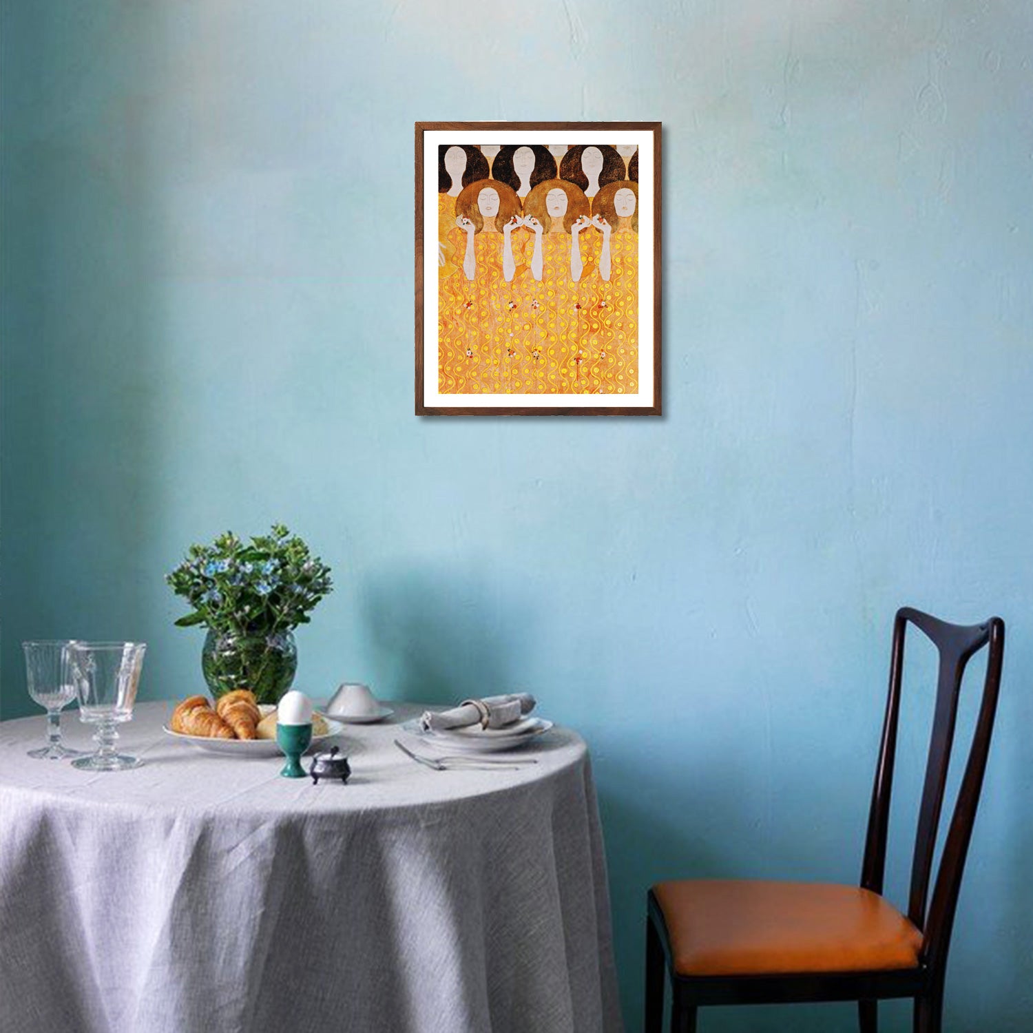 Gustav Klimt Wall Art Beethoven Frieze Choir Of Angels Paradise Poster Framed Klimt Art