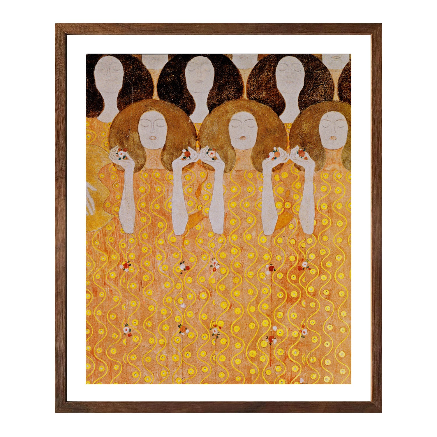 Gustav Klimt Wall Art Beethoven Frieze Choir Of Angels Paradise Poster Framed Klimt Art