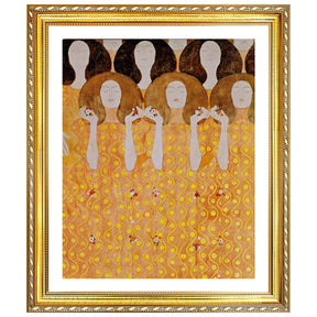 Gustav Klimt Wall Art Beethoven Frieze Choir Of Angels Paradise Poster Framed Klimt Art