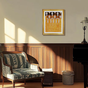 Gustav Klimt Wall Art Beethoven Frieze Choir Of Angels Paradise Poster Framed Klimt Art