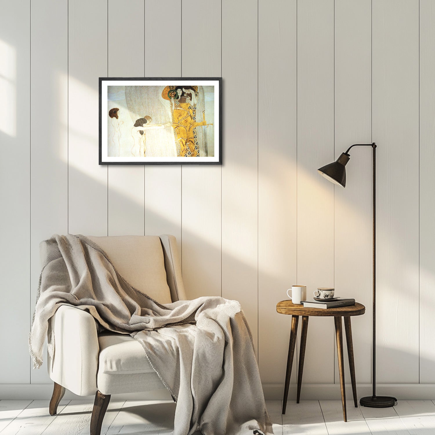 Gustav Klimt Wall Art Beethoven Frieze Longing For Happiness Poster Framed Klimt Art