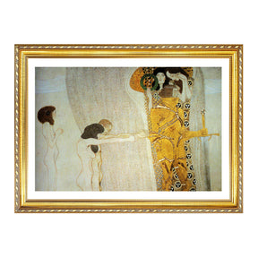 Gustav Klimt Wall Art Beethoven Frieze Longing For Happiness Poster Framed Klimt Art