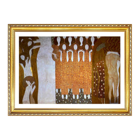 Gustav Klimt Wall Art Beethoven Frieze The Choir And The Kiss Poster Framed Klimt Art