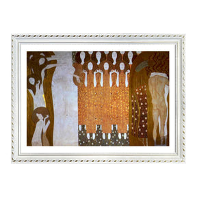 Gustav Klimt Wall Art Beethoven Frieze The Choir And The Kiss Poster Framed Klimt Art