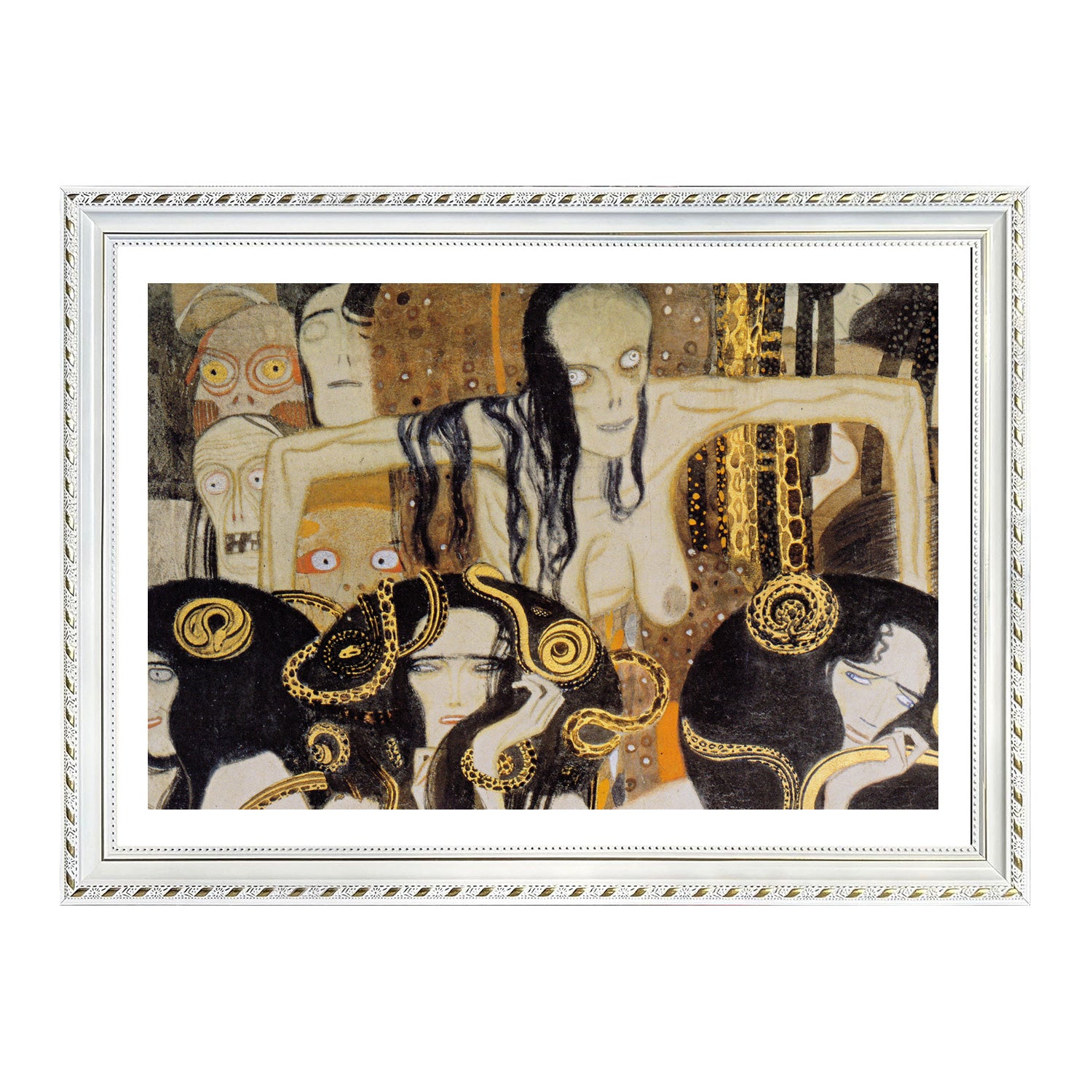 Gustav Klimt Wall Art Beethoven Frieze The Gorgons Poster Framed Klimt Art